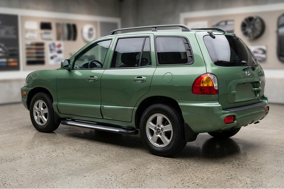 Hyundai Santa Fe 1 2000-2006 гг. Боковые Подножки Line (2 шт., Алюминий) Image