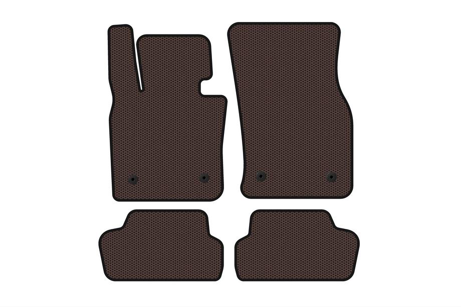Mini Cooper F55/56/57 2014-2023 гг. Резиновые коврики Carsuit (для F56, коричневые) Image