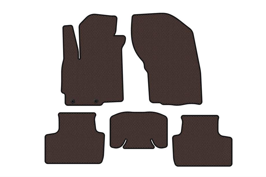 Mitsubishi ASX 2010-2023 гг. Резиновые Коврики Carsuit (2019-2023, Коричневые) Image