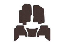 Nissan Pathfinder R51 2005-2014 гг. Резиновые коврики Carsuit V2 (2 ряда, Коричневый, 2010-2014) фото 1