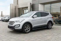 Hyundai Santa Fe 3 2012-2018 гг. Боковые Подножки Allmond Black (2 шт., Алюминий) фото 1