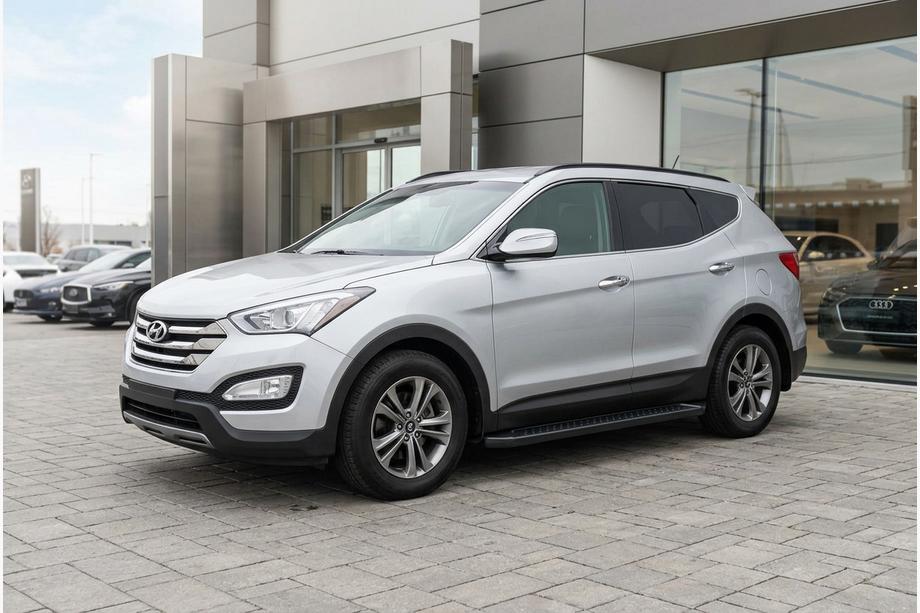 Hyundai Santa Fe 3 2012-2018 гг. Боковые Подножки Allmond Black (2 шт., Алюминий) Фото 1