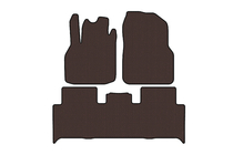 Renault Scenic/Grand 2003-2009 гг. Резиновые коврики Carsuit (2 ряда, коричневые) фото 1