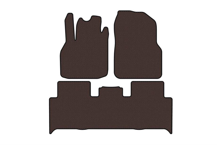 Renault Scenic/Grand 2003-2009 гг. Резиновые коврики Carsuit (2 ряда, коричневые) Image