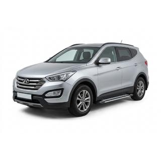 Боковые Подножки Rainbow (2 шт., Алюминий) Hyundai Santa Fe 3 2012-2018 гг. фото 1