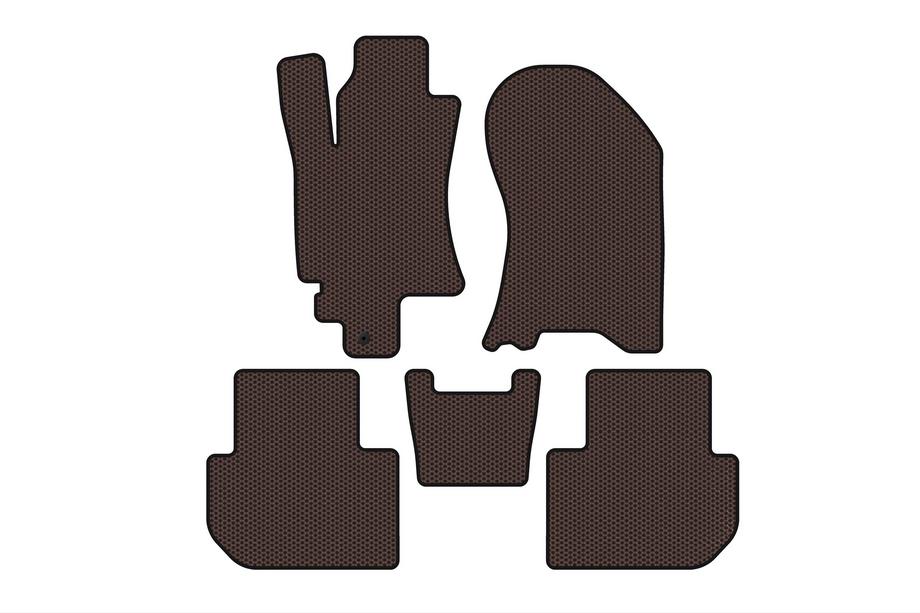 Subaru Tribeca 2005-2014 гг. Резиновые Коврики Carsuit (Коричневые) Image