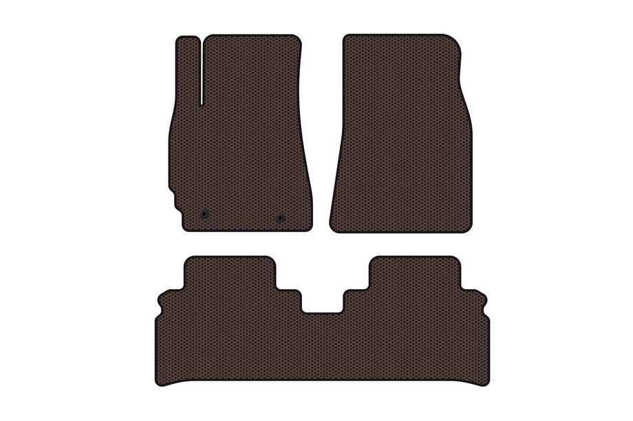Toyota Highlander 2000-2008 гг. Резиновые Коврики Carsuit (Коричневые) Image