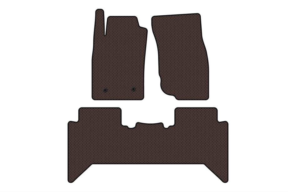 Toyota Hilux 2006-2015 гг. Резиновые Коврики Carsuit V2 (Коричневые) Фото 1