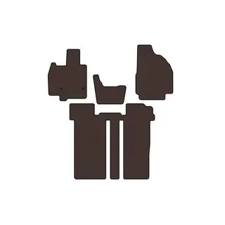 Резиновые коврики Carsuit (2 ряда, 6-местный, коричневый)