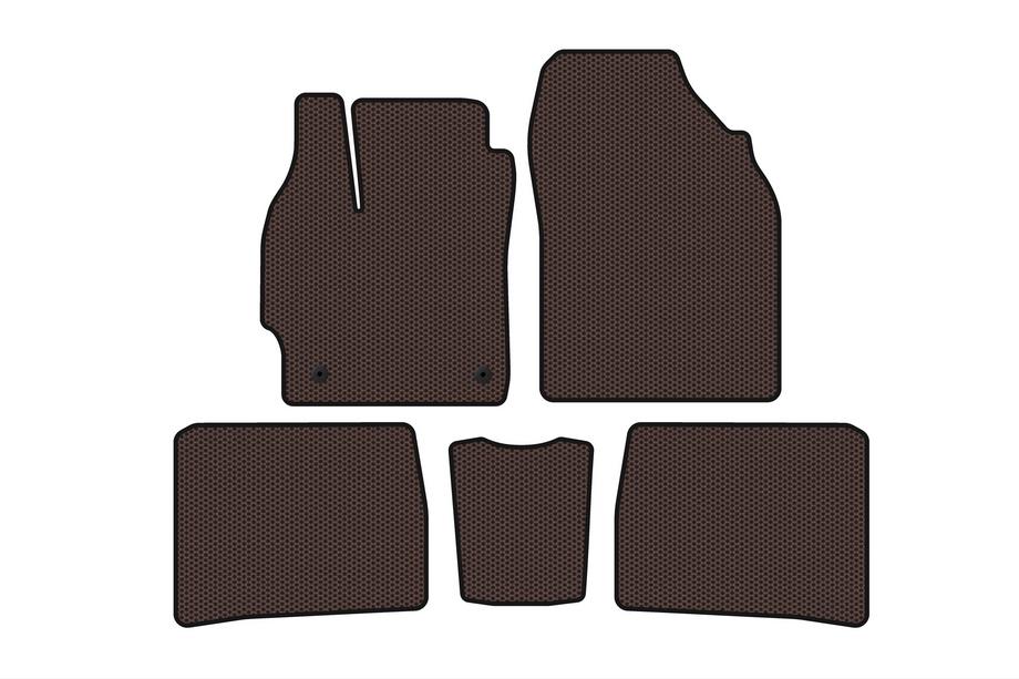 Toyota Prius 2009-2015 гг. Резиновые Коврики Carsuit (LB, Коричневые) Image