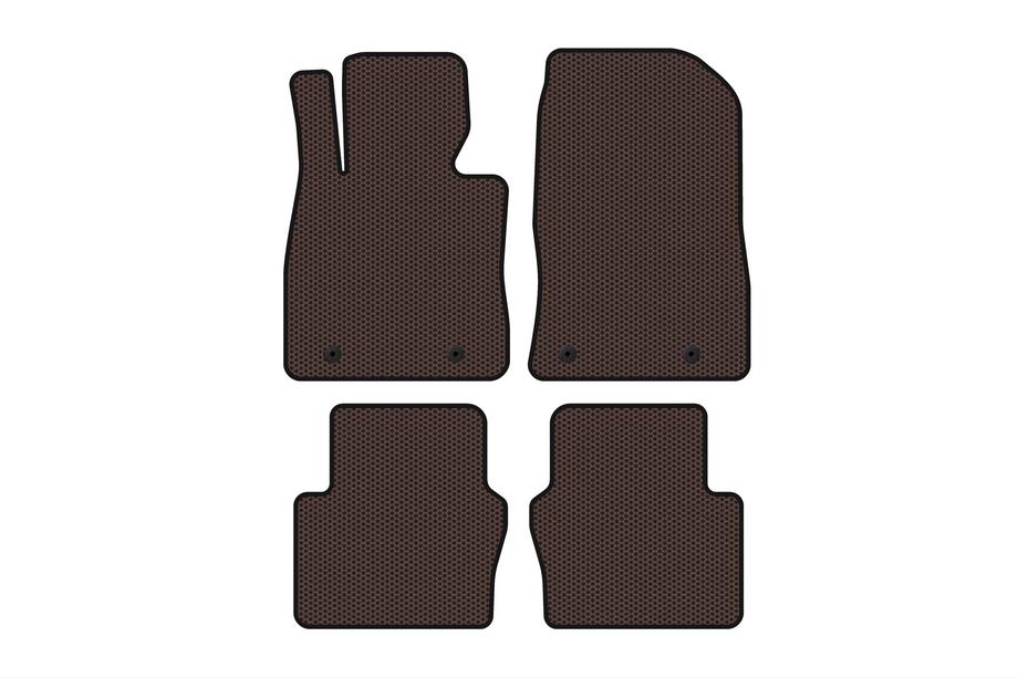 Toyota Yaris 2010-2020 гг. Резиновые коврики Carsuit (Electro, 2017-2020, SD, коричневый) Image