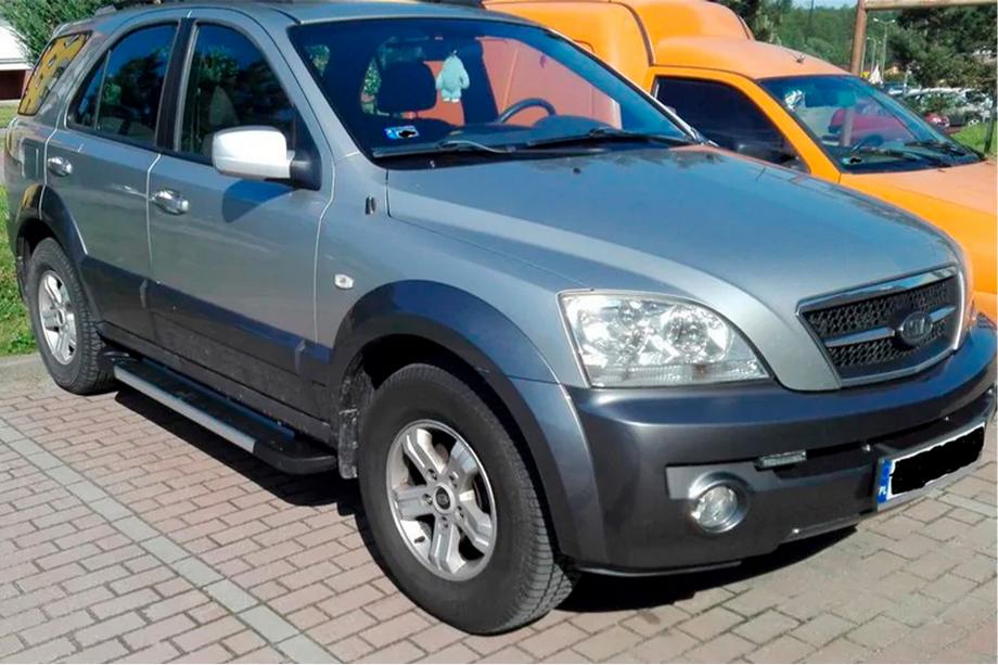 Kia Sorento I BL 2002-2009 гг. Боковые пороги RedLine V1 (2 шт., алюминий) Image