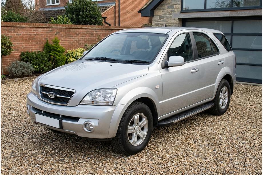 Kia Sorento I BL 2002-2009 гг. Боковые Подножки Duru (2 шт., Алюминий) Image
