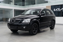 Kia Sorento I BL 2002-2009 гг. Боковые пороги Bosphorus Black (2 шт., алюминий) фото 1