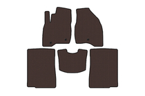 Ford Explorer 2011-2019 гг. Резиновые коврики Carsuit (2015-2017, 2 ряда, 7-местный, коричневый) фото 1