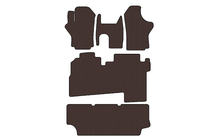 Hyundai H200, H1, Starex 1998-2007 гг. Резиновые коврики Carsuit (2004-2007, 3 ряда, 8-местный, коричневый) фото 1