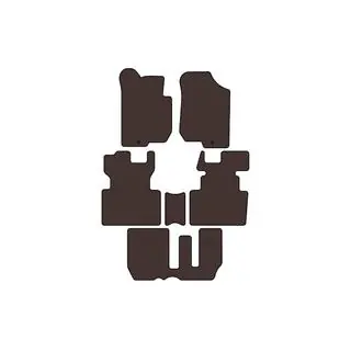 Резиновые коврики Carsuit (2006-2012, 3 ряда, 7-местный, коричневый) фото 1