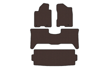 Nissan Armada 2003-2015 гг. Резиновые коврики Carsuit (3 ряда, 2003-2008 коричневые) фото 1