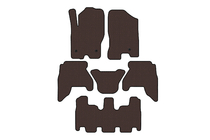 Nissan Pathfinder R51 2005-2014 гг. Резиновые коврики Carsuit V1 (3 ряда, коричневые, 2010-2014) фото 1