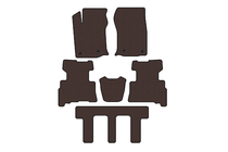 Toyota 4Runner 2009-2024 гг. Резиновые коврики Carsuit (3 ряда, 2014-2024, 7-местный, коричневый) фото 1