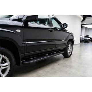 Боковые пороги Bosphorus Black (2 шт., алюминий) Kia Sportage 2004-2010 гг. фото 1