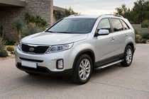 Kia Sorento II XM 2009-2014 гг. Боковые Подножки Line (2 шт., Алюминий) 2013-2016 фото 1