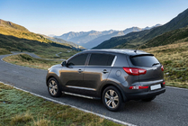 Kia Sportage 2010-2015 гг. Боковые Подножки Duru (2 шт., Алюминий) фото 1