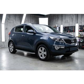 Боковые Подножки Maydos V1 (2 шт., Алюминий) Kia Sportage 2010-2015 гг. фото 1