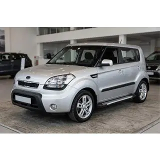 Боковые Подножки Line (2 шт., Алюминий) Kia Soul I 2008-2013 гг. фото 1