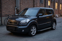 Kia Soul I 2008-2013 гг. Боковые Подножки Duru (2 шт., Алюминий) фото 1