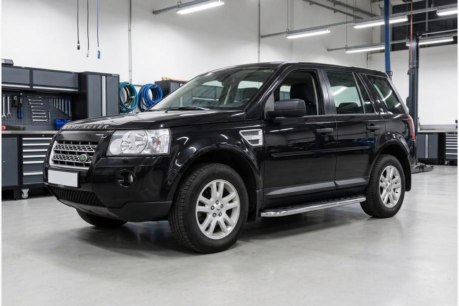 Land Rover Freelander II 2006–2014 гг. Боковые Подножки Maydos V1 (2 шт., Алюминий и Нержавейка) Image