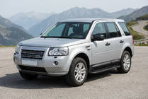 Land Rover Freelander II 2006–2014 гг. Боковые пороги Bosphorus Black (2 шт., алюминий) фото 1