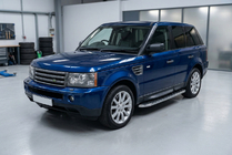 Range Rover Sport 2005-2013 гг. Боковые Подножки Maydos V1 (2 шт., Алюминий и Нержавейка) фото 1