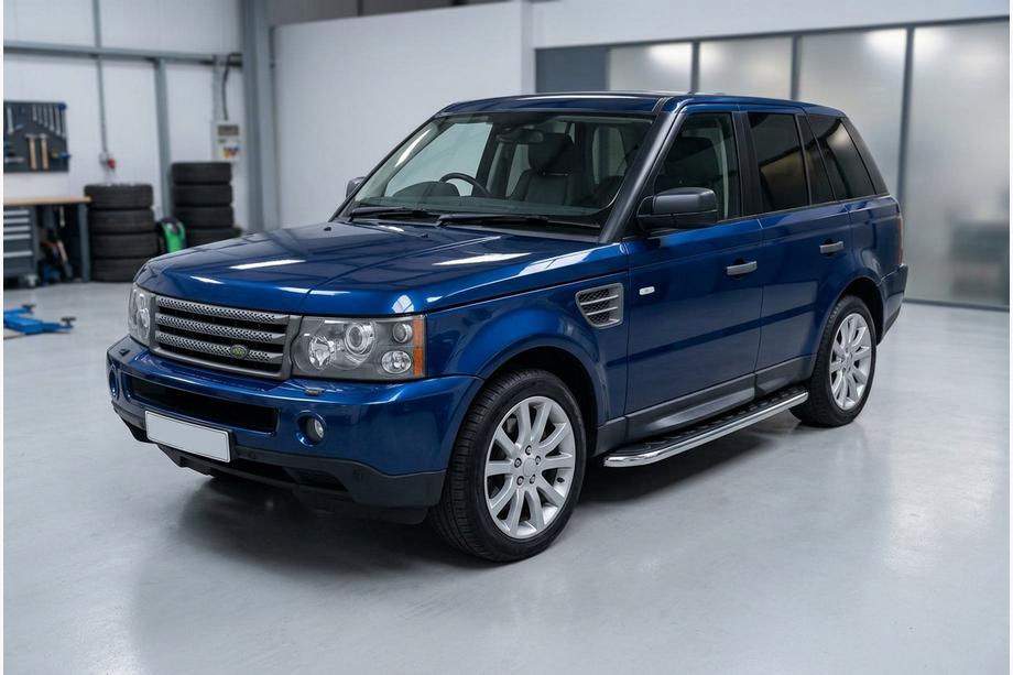 Range Rover Sport 2005-2013 гг. Боковые Подножки Maydos V1 (2 шт., Алюминий и Нержавейка) Image