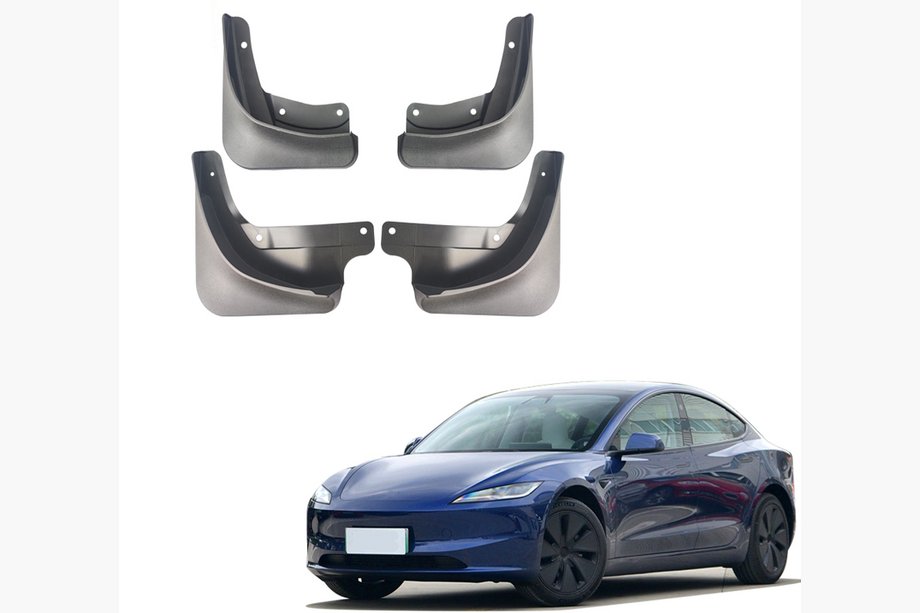 Tesla Model 3 2017- гг. Оригинальные брызговики Premium (2023+, 4 шт) Фото 1
