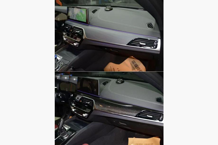 BMW 5 серия G30/G31 2017–2023 гг. Комплект карбоновых вставок в салон Фото 2