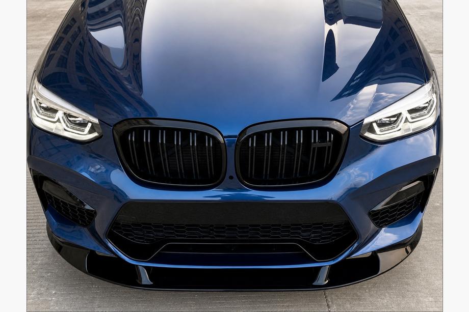BMW X3 G01 2018- гг. Передний лип 3D (для F97 2018-2022, черный глянец) Фото 2