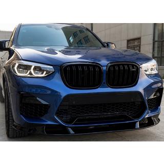 Передний спойлер 3D (для F98 2018-2022, черный глянец) BMW X4 G02 2018- гг. фото 2