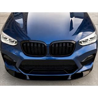 Передний спойлер 3D (для F98 2018-2022, черный глянец) BMW X4 G02 2018- гг. фото 1