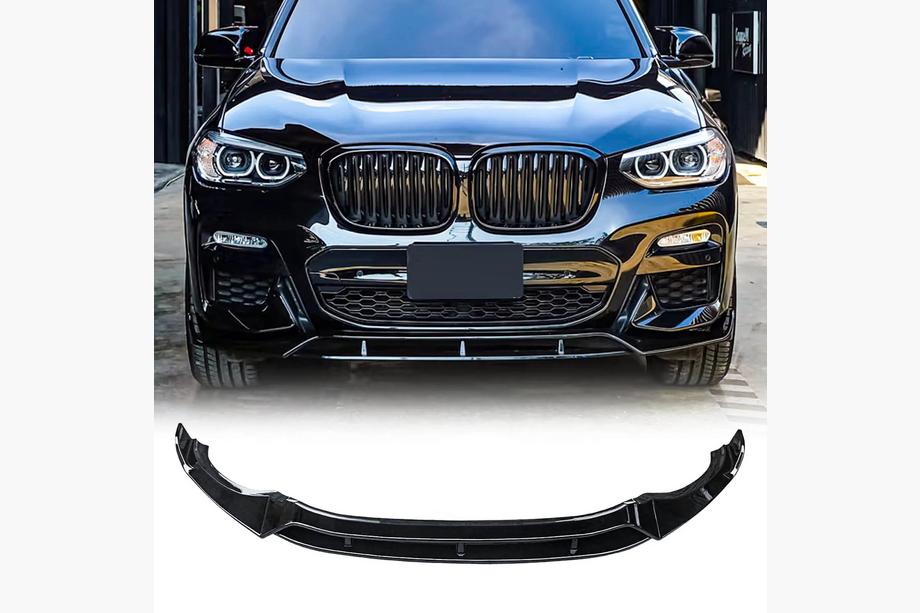 BMW X4 G02 2018- гг. Передний спойлер 3D (для M-Sport 2018-2022, черный глянец) Фото 8