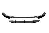 BMW X6 F16 2014-2019 гг. Накладка на передний бампер Lip Black Warrior (для M-Sport) фото 7