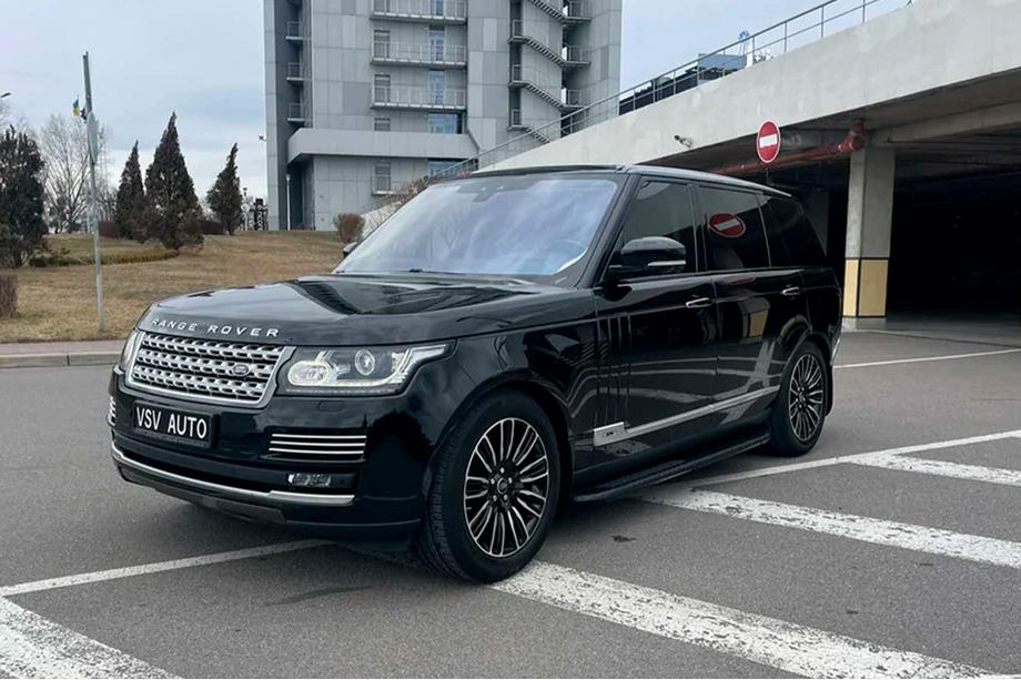 Range Rover IV L405 2013-2021 гг. Боковые пороги Bosphorus Black (2 шт., алюминий) Image