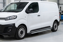 Opel Zafira Life 2019- гг. Боковые пороги Shining V1 (XS - Короткая база, 2 шт., Алюминий) фото 1