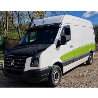 Козырек на лобовое стекло V-4 (черный глянец, 5мм) Volkswagen Crafter 2006-2016 гг. фото 2