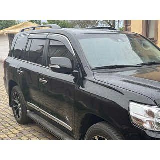 Ветровики с хромированным молдингом Niken Luxury (4 шт) Toyota Land Cruiser 200 2007-2021 гг. фото 1