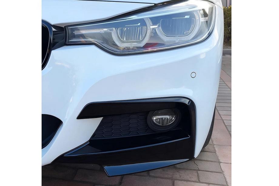 BMW 3 серия F30/F31 2012-2019 гг. Угловые накладки на передний бампер JIE Flap (для M-Sport, ABS) Фото 2