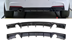 BMW 3 серия F30/F31 2012-2019 гг. Задний диффузор под двусторонний одиночный выхлоп (для M-Sport, ABS) фото 4