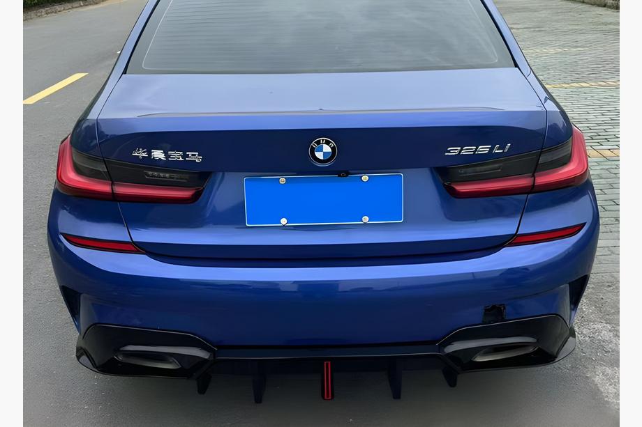 BMW 3 серия G20/G21 2018- гг. Задний диффузор B-Style LED (для M-Sport 2018-2022, ABS) Фото 1