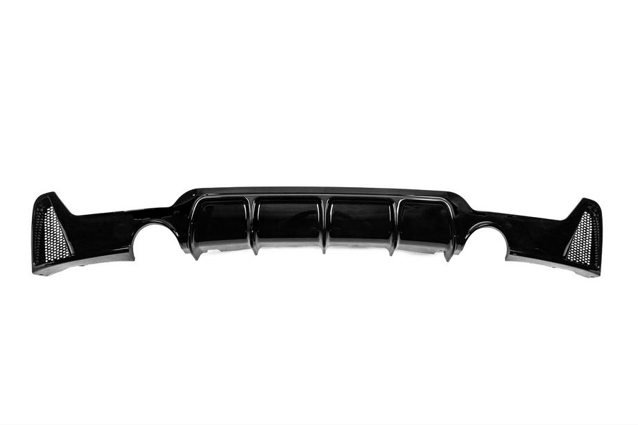 BMW 4 серия F32/F33/F36 2012-2020 гг. Диффузор заднего бампера под одиночный выхлоп по двум сторонам V2 (для M-Sport, ABS) Фото 1