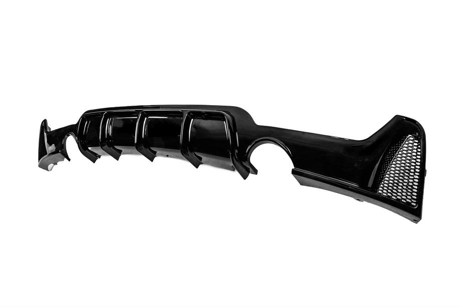 BMW 4 серия F32/F33/F36 2012-2020 гг. Диффузор заднего бампера под одиночный выхлоп по двум сторонам V2 (для M-Sport, ABS) Фото 2